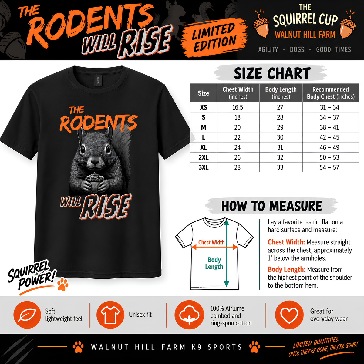 The Rodents Will Rise | Limited Edition Squirrel Cup T-Shirt