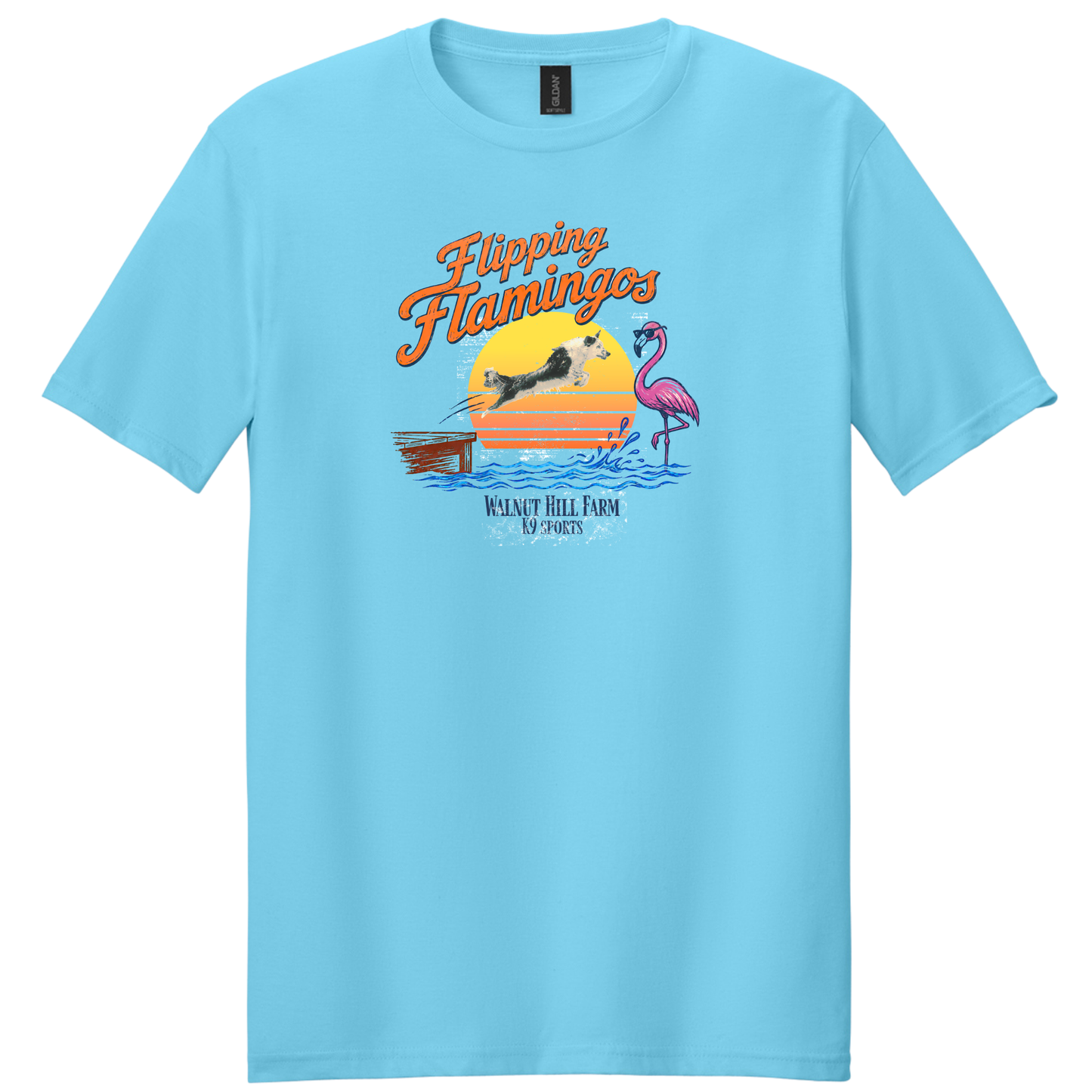 Event: Flipping Flamingos Graphic T-Shirt - Orange