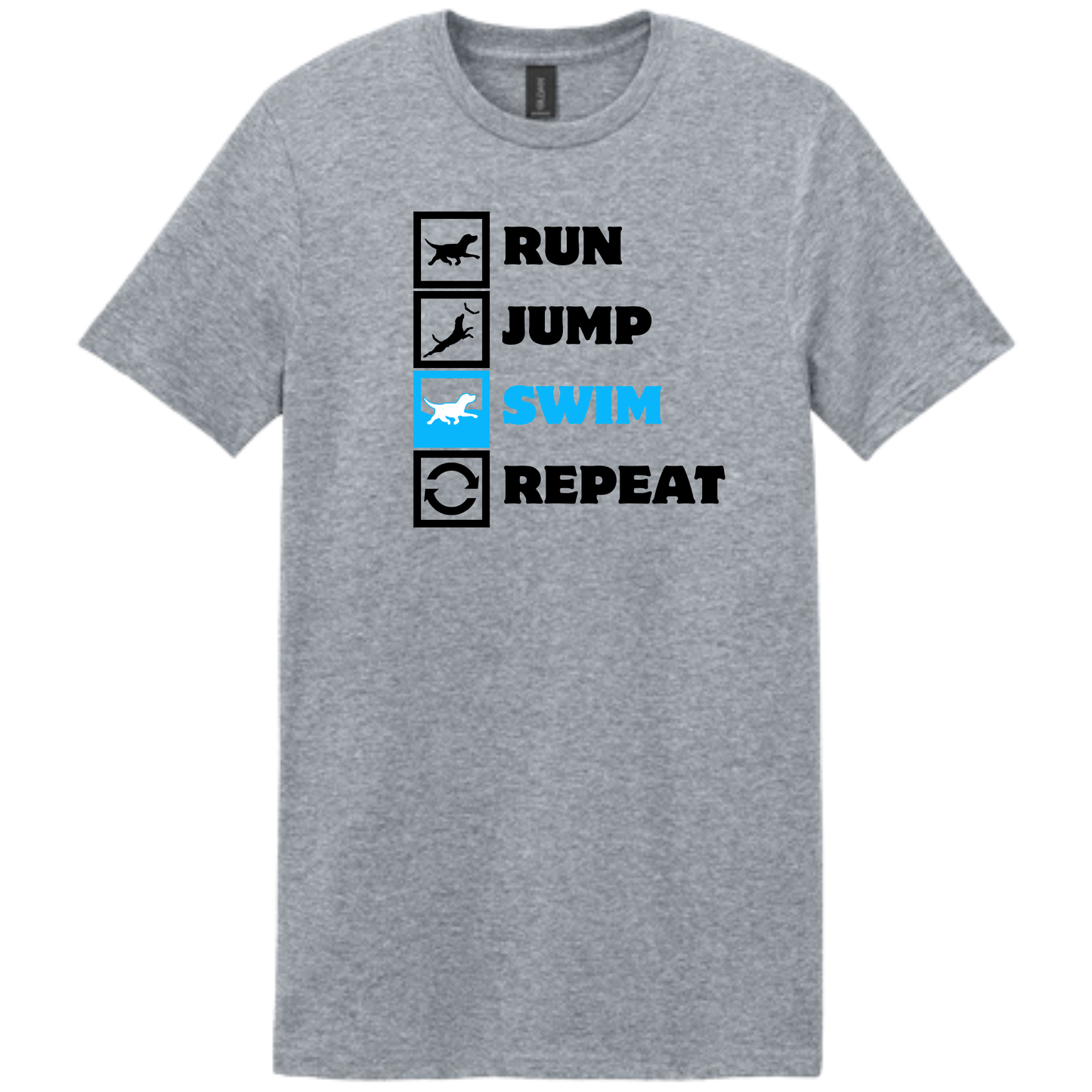 Run, Jump Swim Graphic T-Shirt