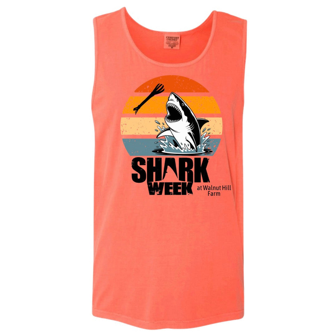 Shark Week Orange Retro Graphic Tank