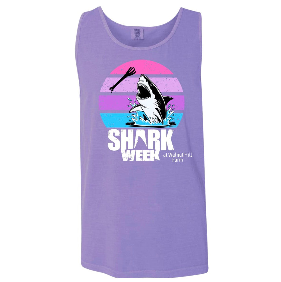 Shark Week Purple Retro Graphic Tank