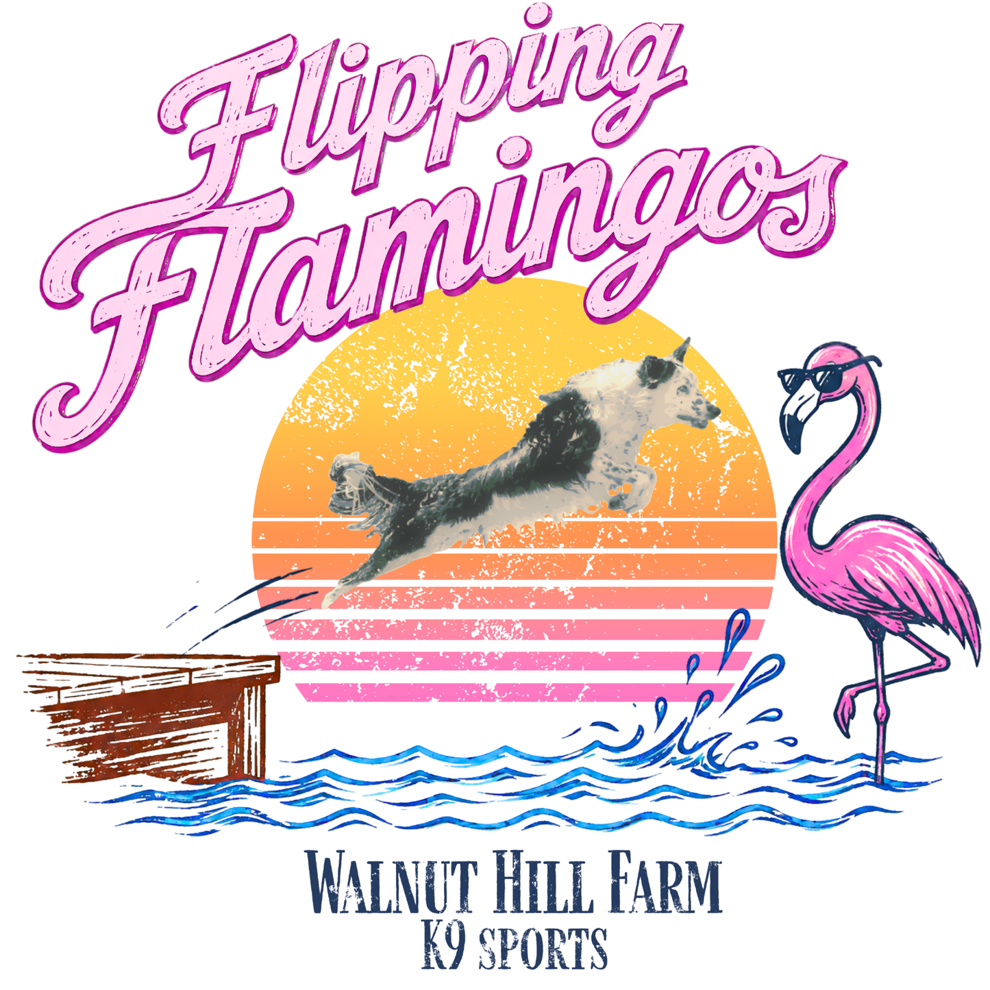 Event: Flipping Flamingos Graphic T-Shirt - White